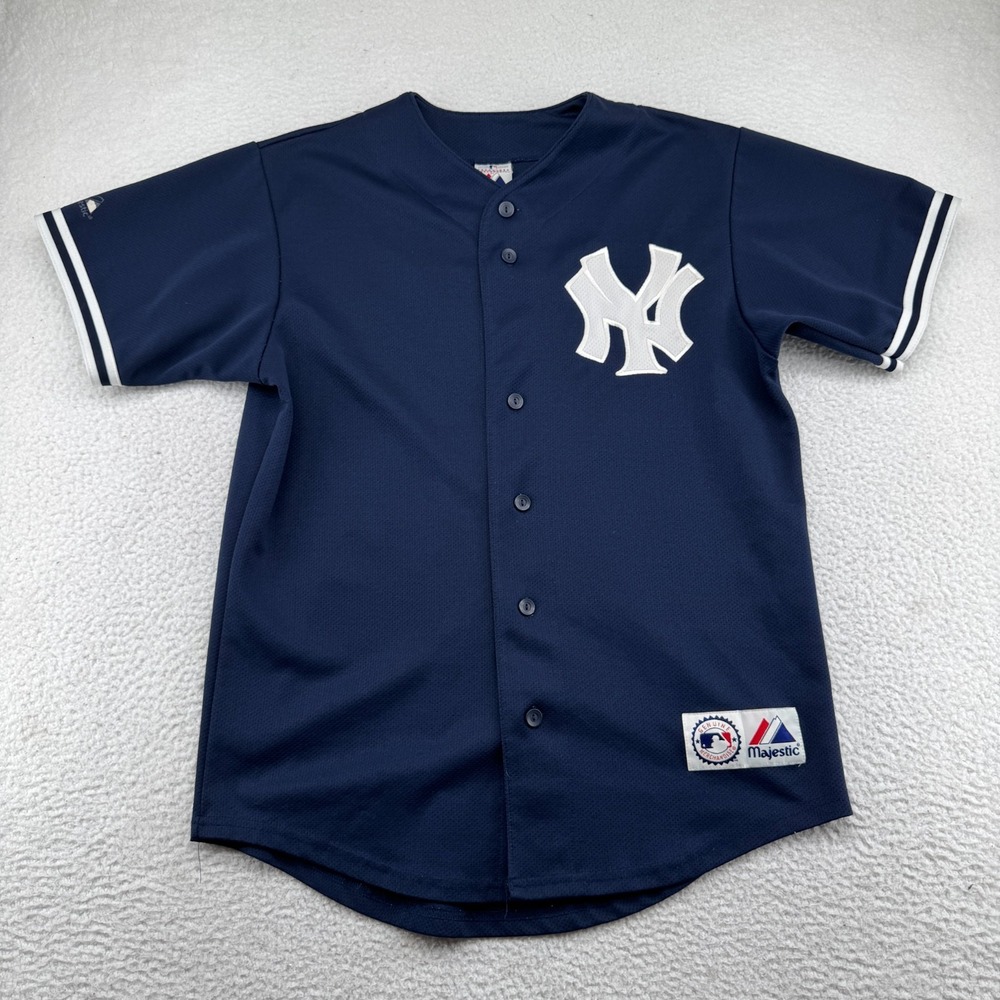 Vintage Majestic New York Yankees Derek Jeter Jersey Mens Medium Blue Stitched